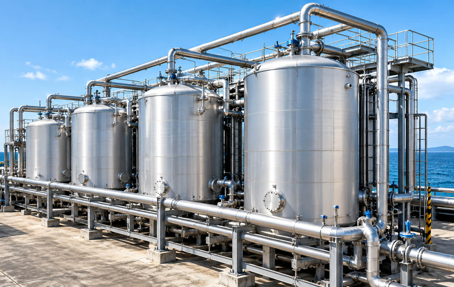 Wastewater treatment tanks and engineering plant
