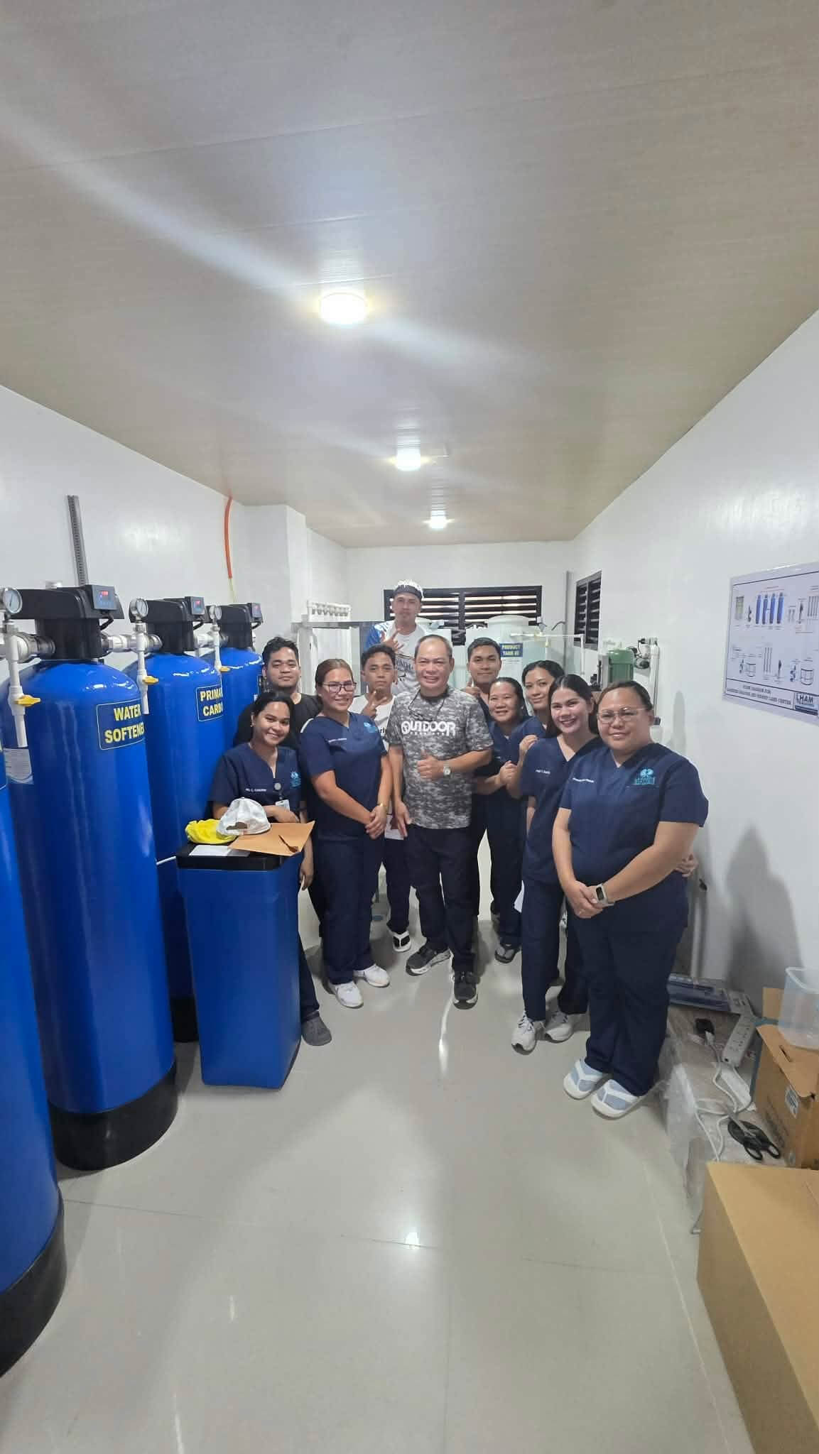 Water Filtration Cylinders and Piping System